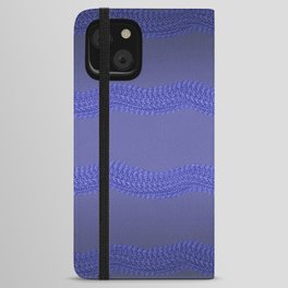 Ribbons with delicate textures - Blues and lilac iPhone Wallet Case