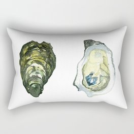 Watercolor Atlantic Oysters #1 by Artume Rectangular Pillow