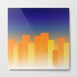 Simple City Sunset Metal Print