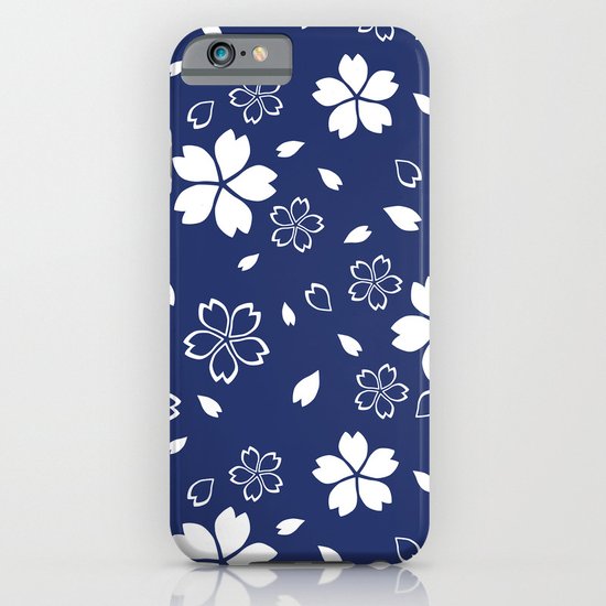 Japanese Pattern Iphone Case | japanese blue sakura pattern iphone case by natalia linn Japanese Pattern Iphone Case | japanese blue sakura pattern iphone case by natalia linn