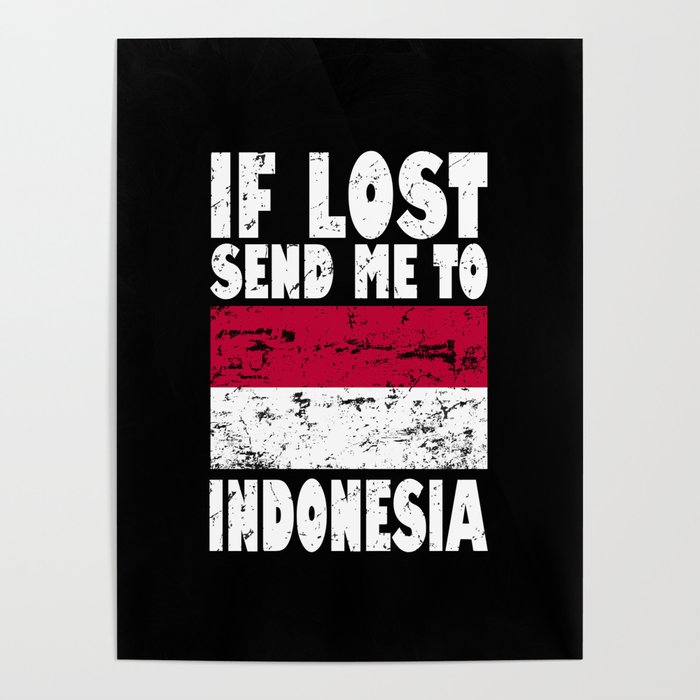 Indonesia Flag Saying Poster