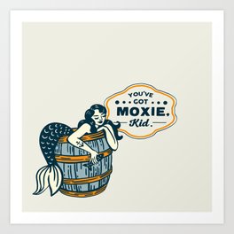 "You've Got Moxie Kid" Playful Mermaid Illustration Art Print