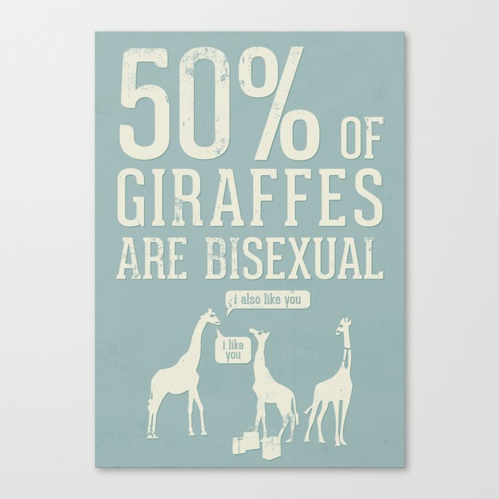 Animal Facts: Giraffe Canvas Print