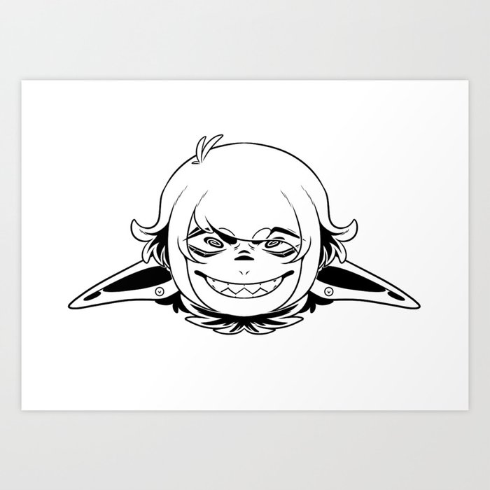 Toothy Smirk Art Print By Xavierxene Society6