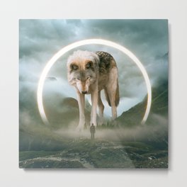 aegis | wolf Metal Print | Wolf, Digital, Timberwolf, Wildlife, Woodlands, Woods, Explore, Fog, Guardian, Photo 
