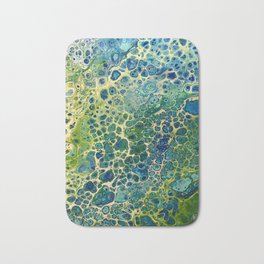 BulbasaurIV Bath Mat | Cells, Art, Painting, Nature, Ocean, Flow, Fluid, Bubbles, Calm, Pour 