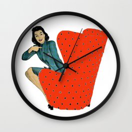 Who Me? 50s Retro Pop Art Wall Clock