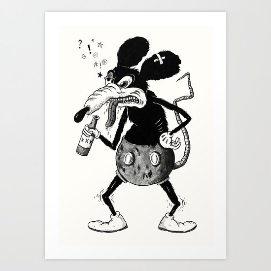 Boozer Mouse Art Print