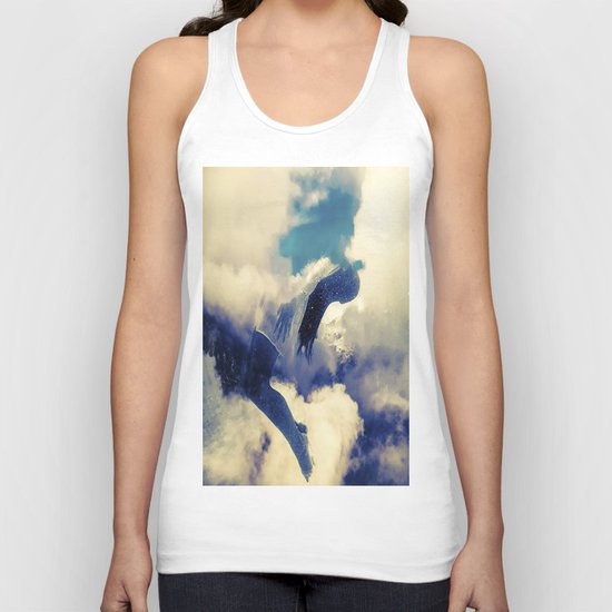 Woman and sky Unisex Tank Top