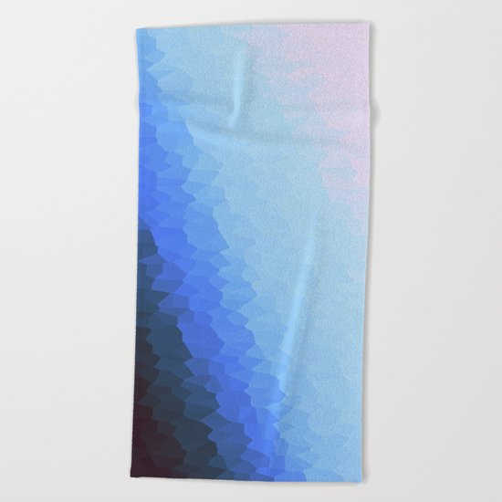 Blue Texture Ombre Beach Towel