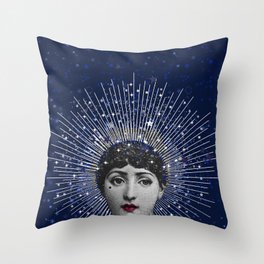 Queen of Stardust Throw Pillow