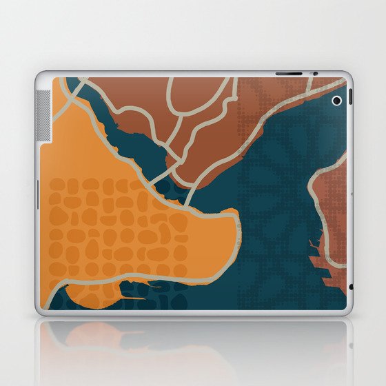 Istanbul abstract map Laptop & iPad Skin