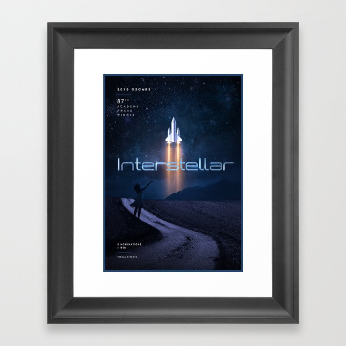 Interstellar - Oscars 2015 Tribute Art Framed Art Print
