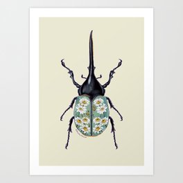 Floral Beetle 3 Art Print