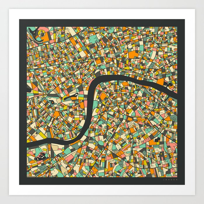 LONDON MAP Kunstdrucke
