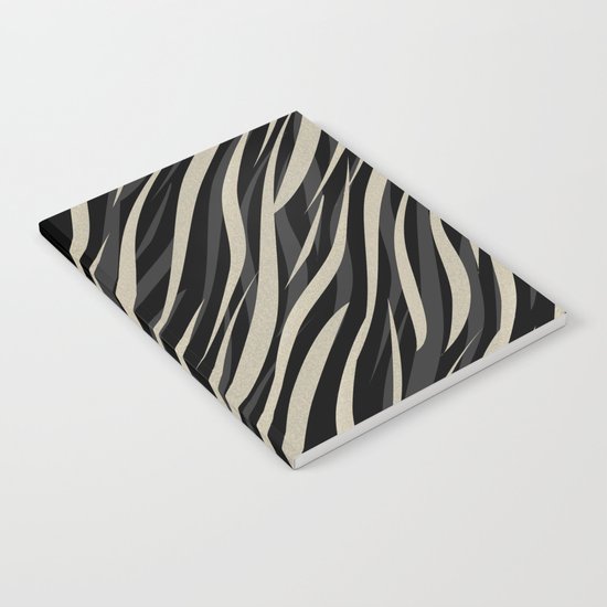Tiger abstract striped pattern . Notebook
