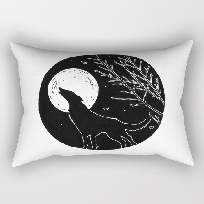 Howl at the moon Rectangular Pillow
