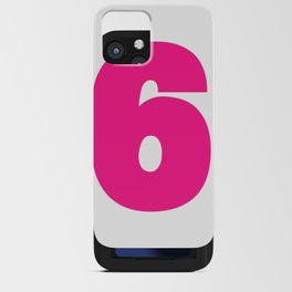 6 (Dark Pink & White Number) iPhone Card Case