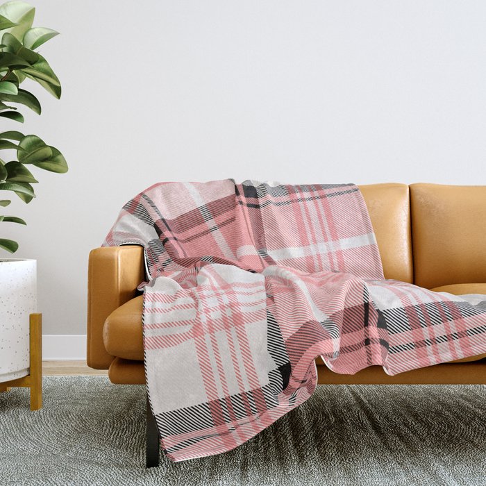 Pink tartan throw shop