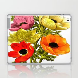 Anemone Windflower Botanical Art Laptop Skin
