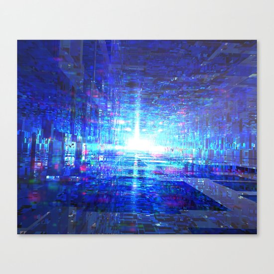 Blue Reflecting Tunnel Canvas Print