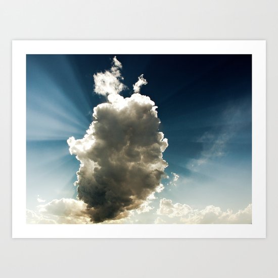 Sun Hidden by Cloud Art Print