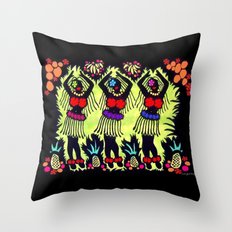Hula Dancers Throw Pillow