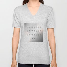 Metal Braille alphabet, tactile writing system used by blind or visually impaired people V Neck T Shirt