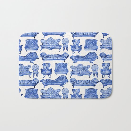 Victorian Lounge – Navy Palette Bath Mat