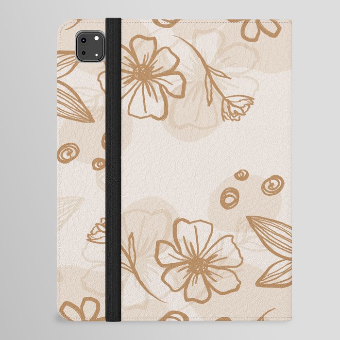 Abstract floral pattern iPad Folio Case