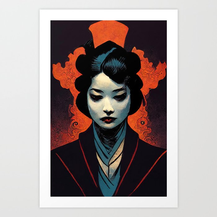 The Ancient Spirit of the Geisha Art Print