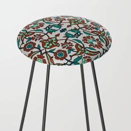 Ornate Arabesque Floral Pattern  Counter Stool