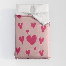 Imperfect Hearts - Pink/Pink Comforter