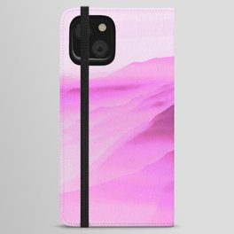 Purple Pink Mountain  Aura Gradient Ombre Sombre Abstract  iPhone Wallet Case