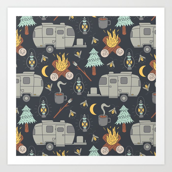 Airstream Camping Kunstdrucke Airstream Camping Kunstdrucke