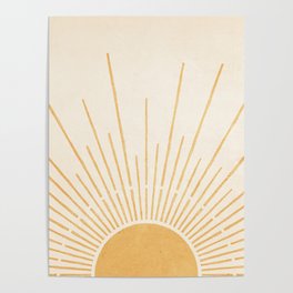 Boho Sun no. 5 Yellow Poster
