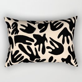 Black and Cream Matisse Rectangular Pillow