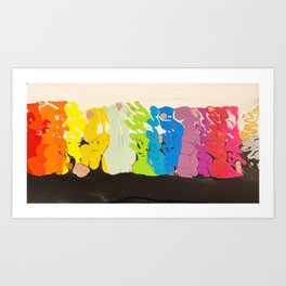 Rainbow in progress  Art Print