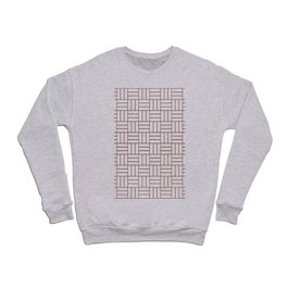 Basketweave (Brown & White Pattern) Crewneck Sweatshirt