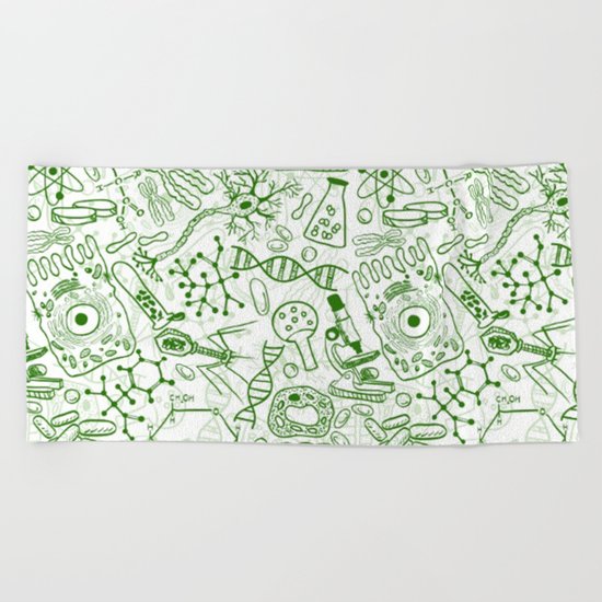 School Chemical pattern #1 Beach Towel