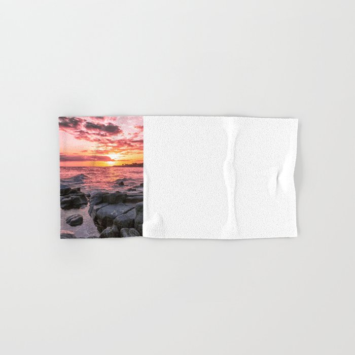 2016 Pink Kauai Sunset Hand & Bath Towel