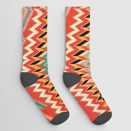 Vintage Navajo Eyedazzler in Multicolor Red Socks