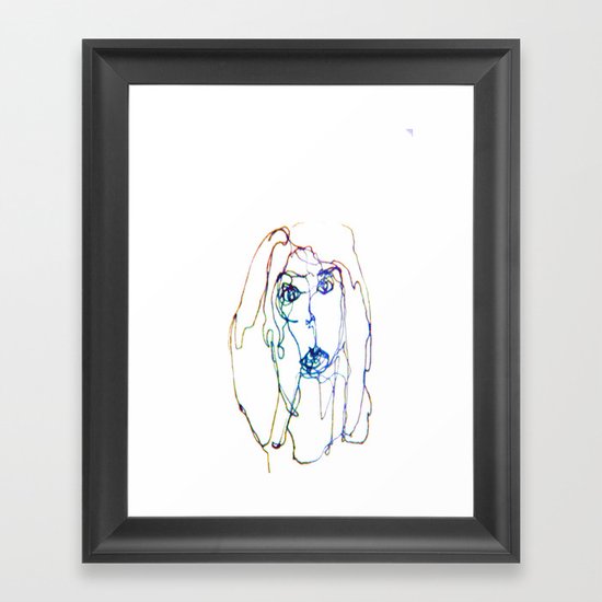 conflicted face Framed Art Print