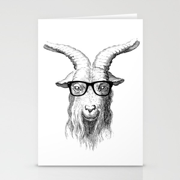 Hipster Goat Stationery Cards