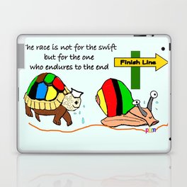 THE RACE - the turtle and the snail Laptop & iPad Skin