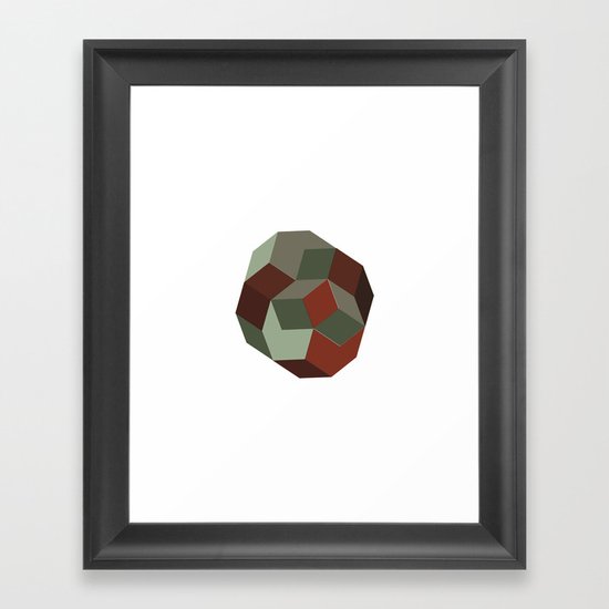 #231 Penrose's asteroid – Geometry Daily Framed Art Print