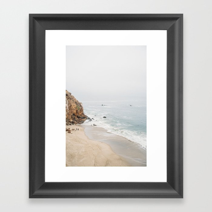 Coast in Malibu Print - Point Dume Pirate's Cove Beach - Coastal Boho Framed Art Print