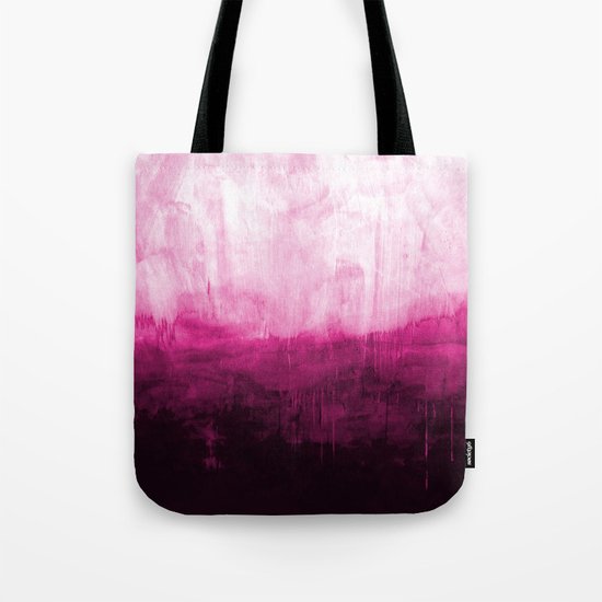 Paint 7 pink abstract painting ocean sea minimal modern bright colorful dorm college urban flat Tote Bag
