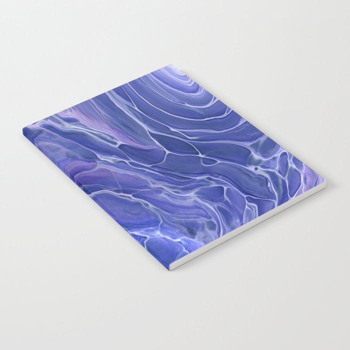 Lavender Blue Marble Abstraction Notebook