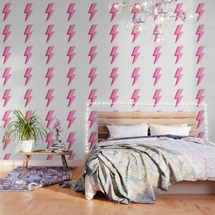 Layered hot pink lightning bolt Wallpaper